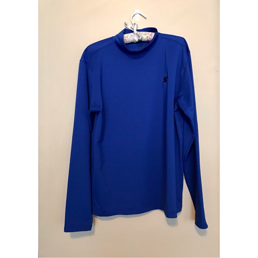 Royal Blue Star-Fit Long-Sleeve Workout Top